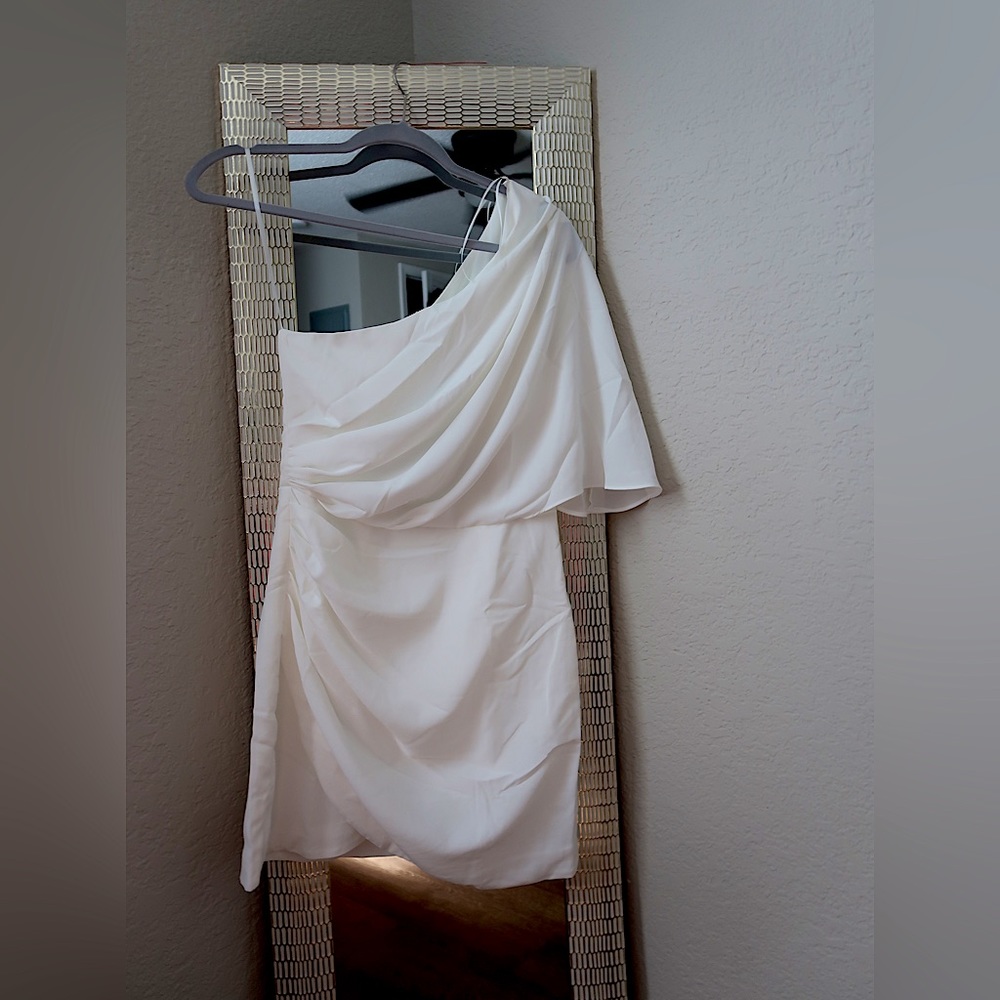 White one shoulder dress